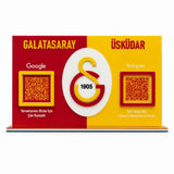 Spor Kulüplerine Özel 3D Logolu 2’li Pleksi QR Kod Panosu