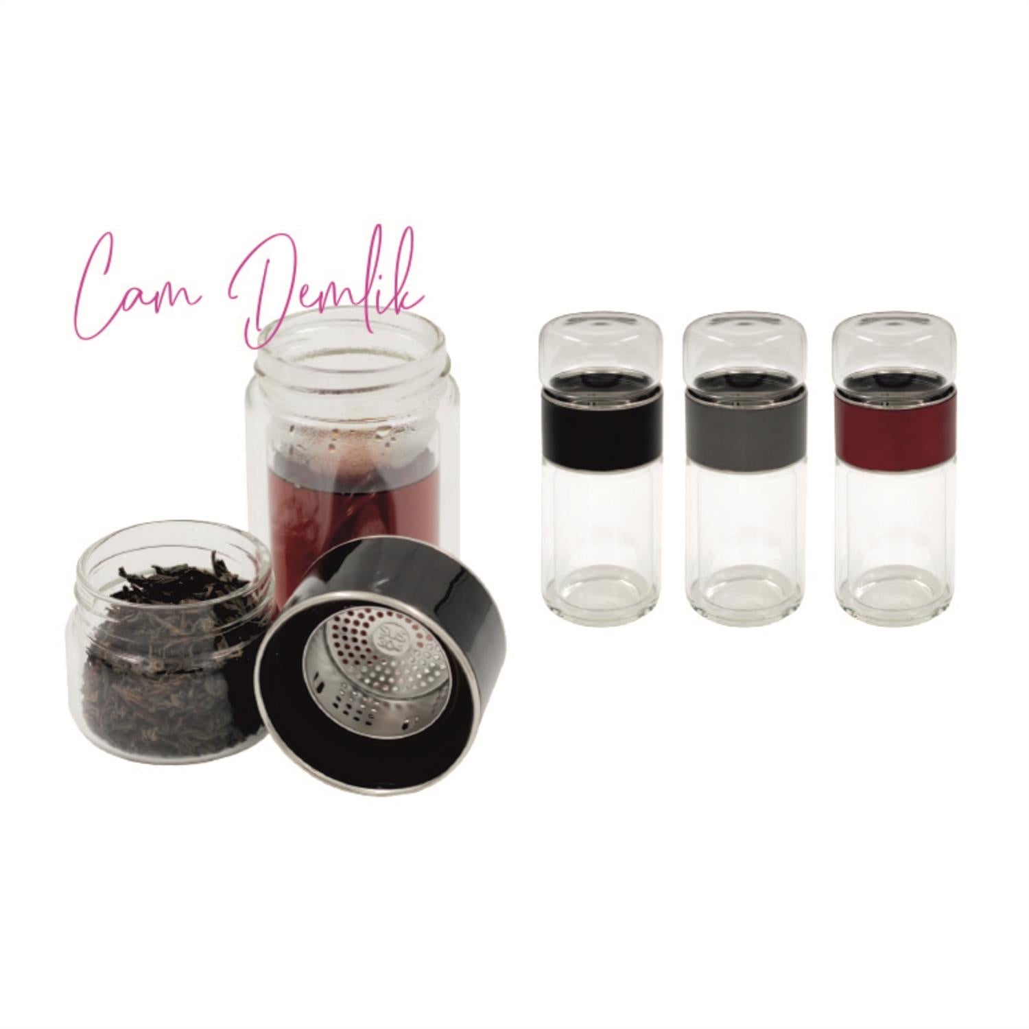 Süzgeçli Cam Demlik 350 ml