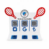 Plexiglass Sign with 3 QR and 3 NFC for Tennis Clubs – KQR-516
