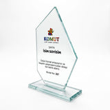Zirve Prizma Kesimli Kristal Plaket – Model 207