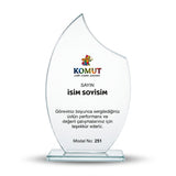 Zirve Kavisli Asimetrik Kristal Plaket – Model 251