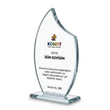 Zirve Kavisli Asimetrik Kristal Plaket – Model 251