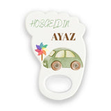 Ayak Şeklinde Hoşgeldin Bebek Magnet – Ayaz Temalı Pastel Araba Tasarımı