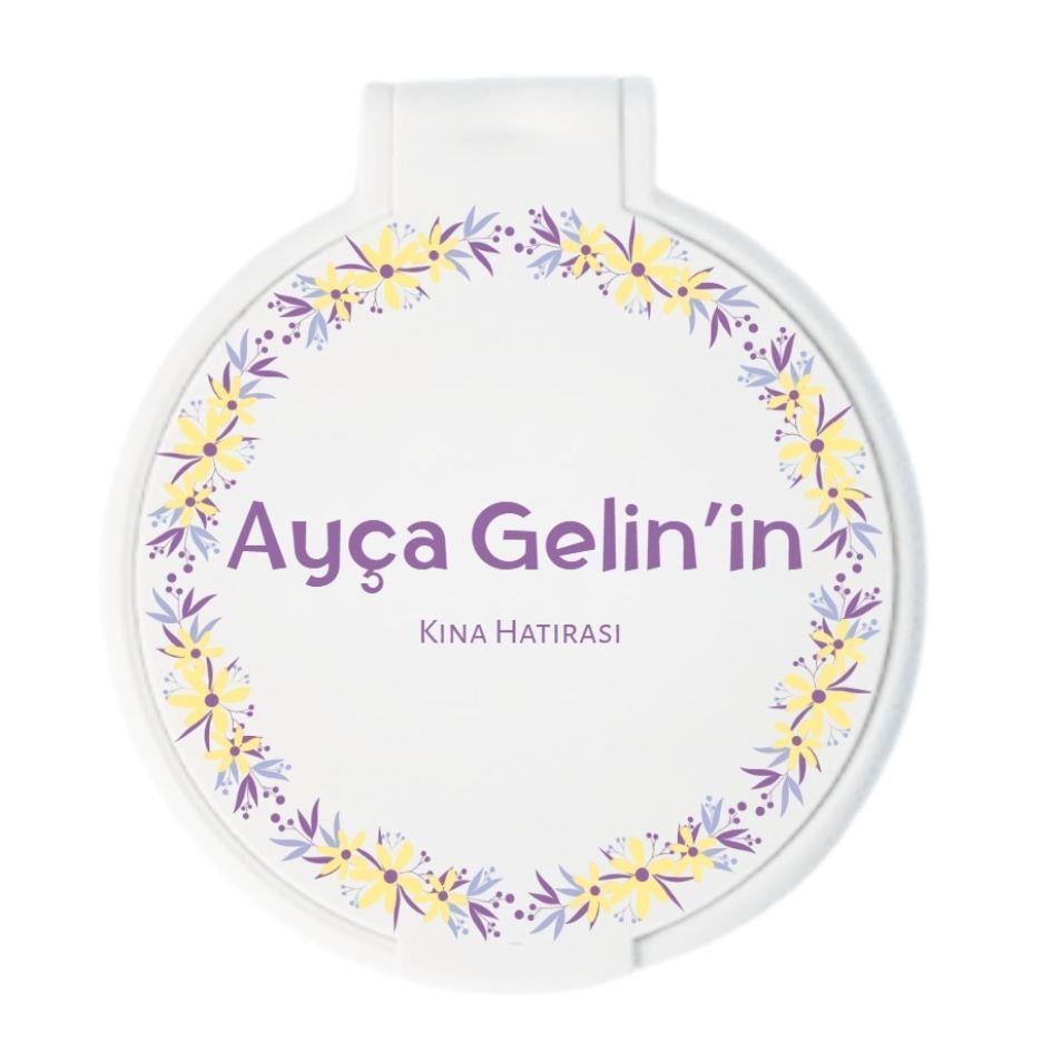 Ayça Gelin'in Kına Hatırası Temalı Yuvarlak Ayna
