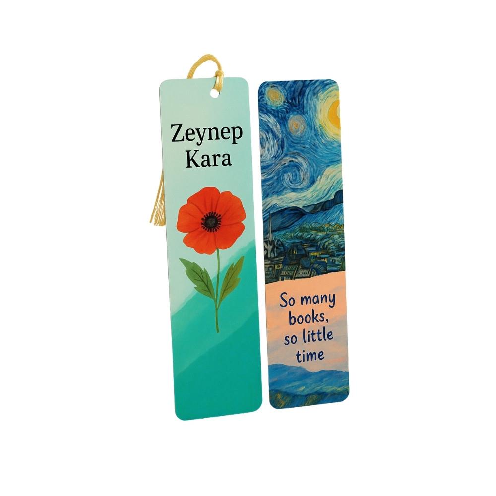 Çift Taraflı Renkli Kitap Ayracı - Sanatsal ve Eğlenceli Tasarımlar