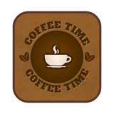 Coffee Time Desenli 6'lı Ahşap Bardak Altlığı