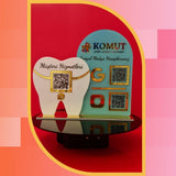 Diş Hekimi ve Dental Klinik Özel Tematik 3'lü QR Kod ve WhatsApp Standı