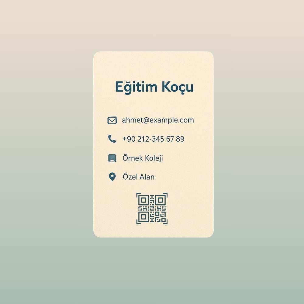 Eğitim Koçlarına Özel NFC Kartvizit - Dijital Çözüm
