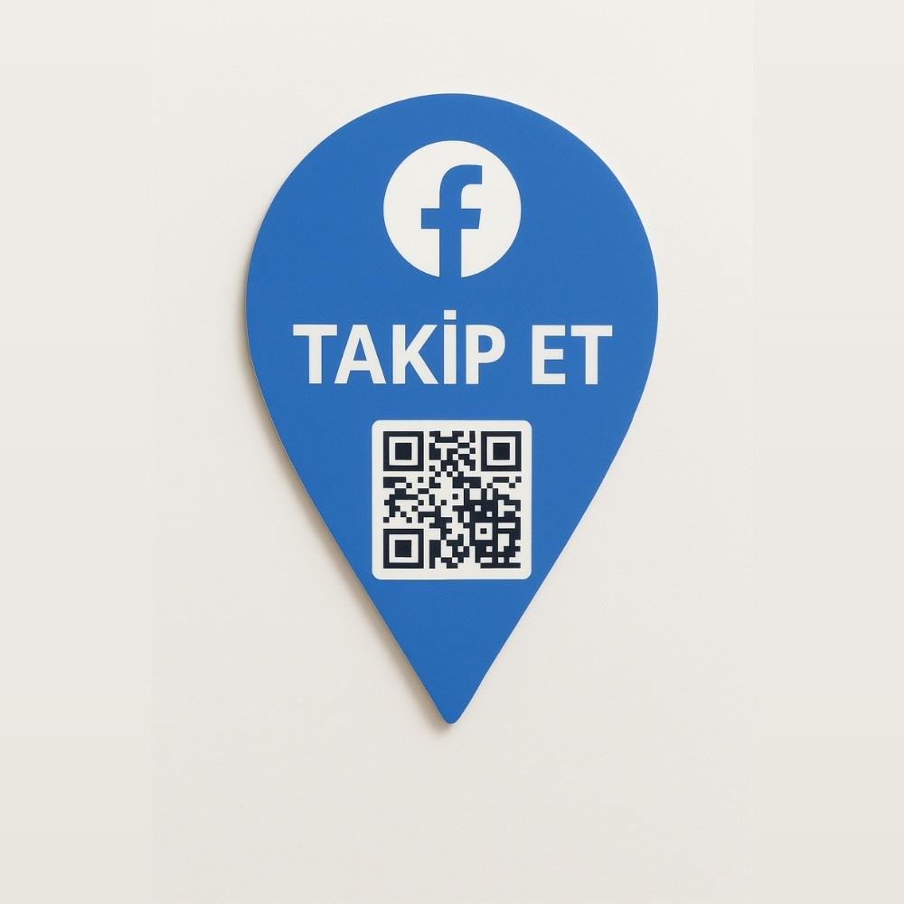 Facebook Konuşma Balonu Takip Kartı - QR Kodlu