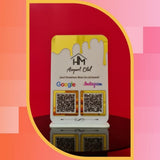 Gold Damla Detaylı Otel Tipi 2'li QR Kod Standı - Google Yorum ve Instagram Panosu