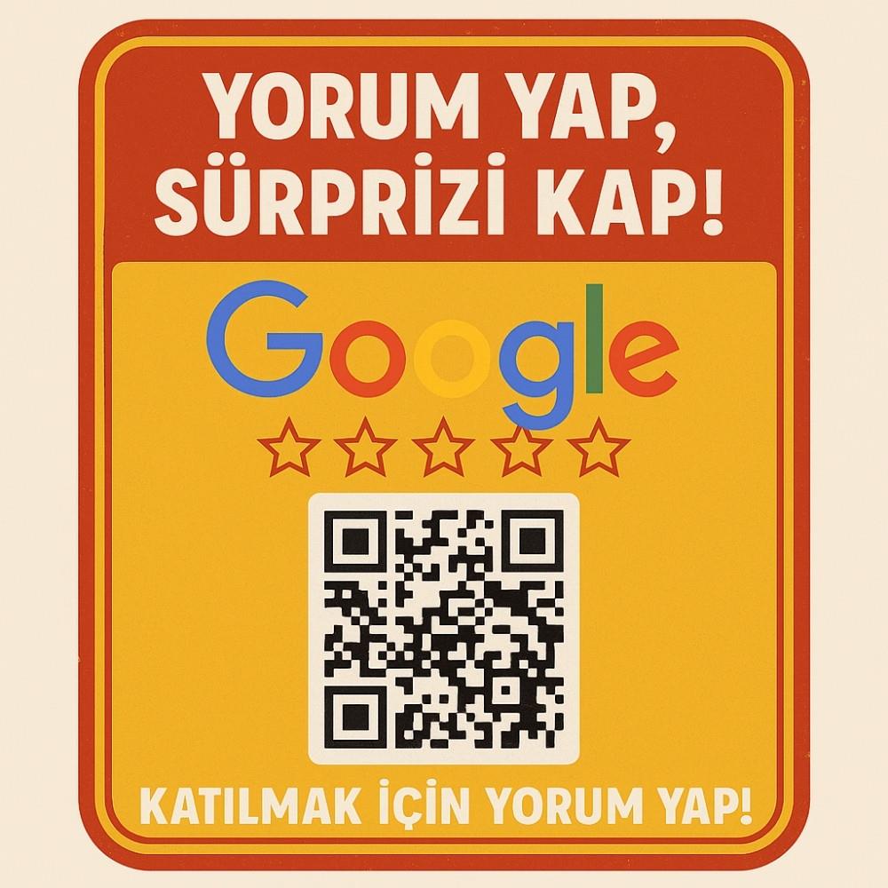 Google Yorum Kartı - Çekiliş Temalı Sürprizli Tasarım