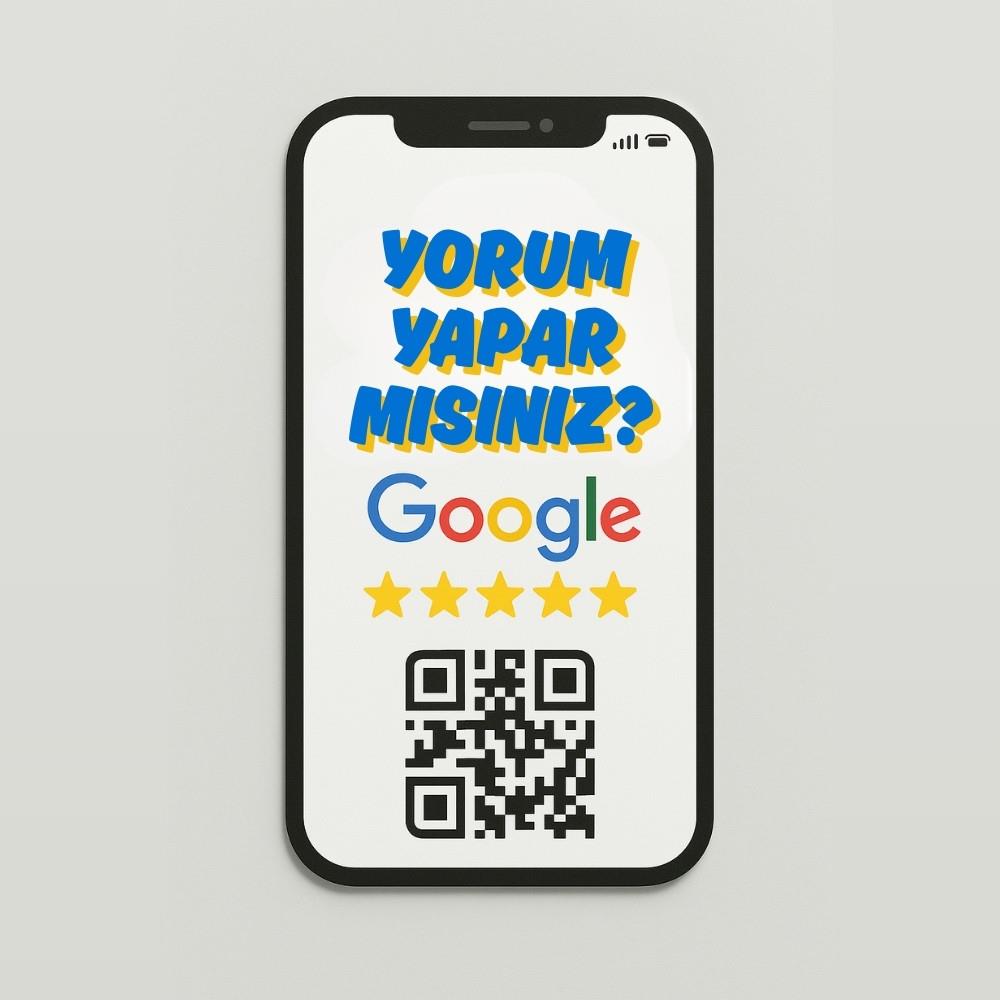 Google Yorum Kartı - Telefon Ekranı Özel Kesim