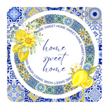 Home Sweet Home Desenli 6'lı Ahşap Bardak Altlığı