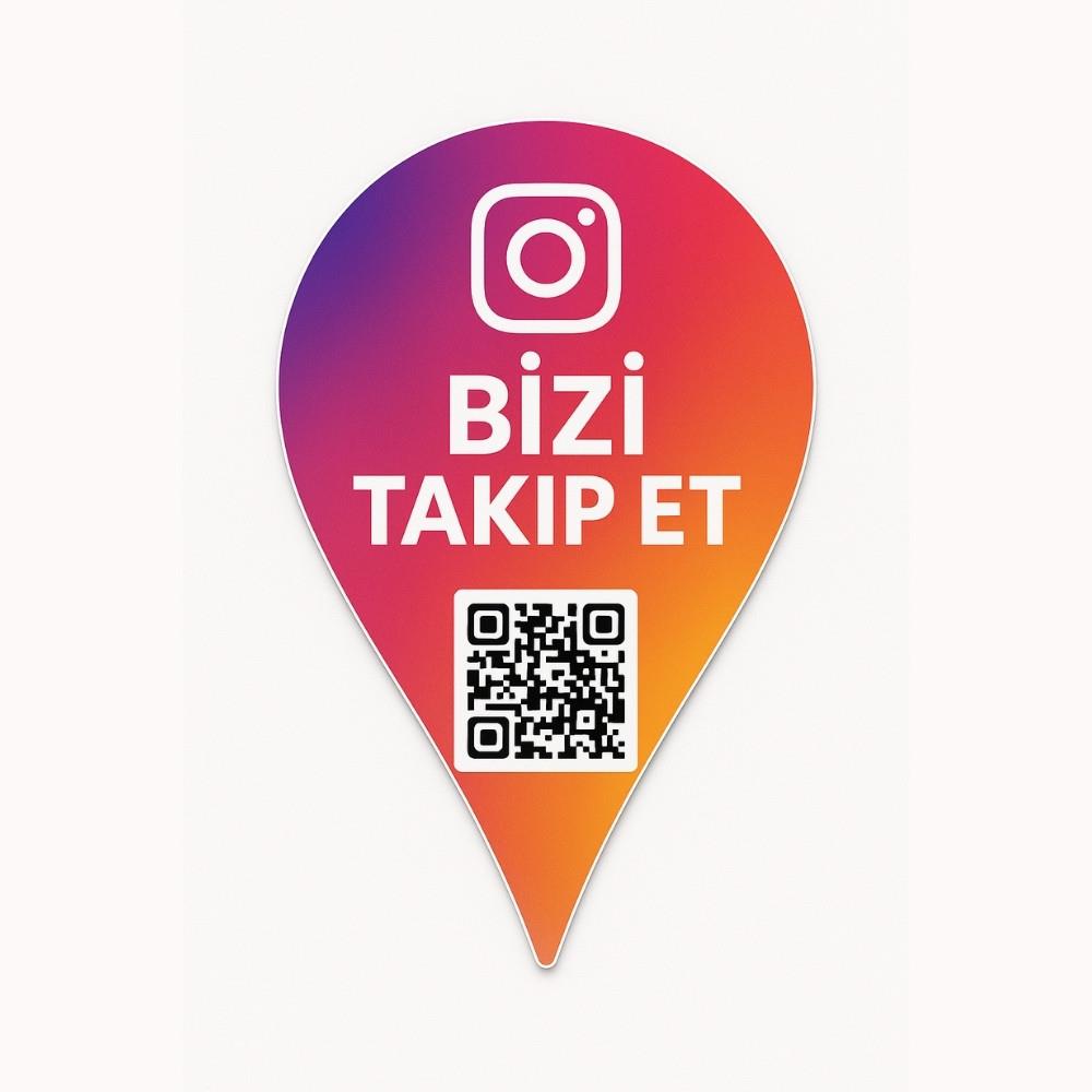 Instagram Konum Şeklinde Takip Kartı - Özel Kesim