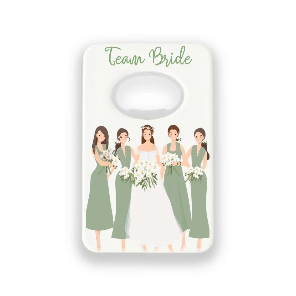 Kartvizit Şeklinde Bekarlığa Veda Magnet – Team Bride Açacak Hatırası