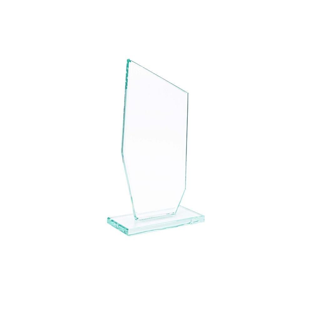 Kristal Form Geometrik Kesim Cam Plaket UV Baskılı Başarı Ödülü