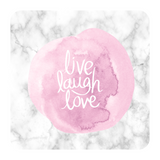 Live Laugh Love Desenli 6'lı Ahşap Bardak Altlığı