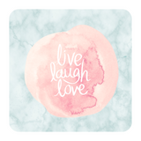 Live Laugh Love Desenli 6'lı Ahşap Bardak Altlığı