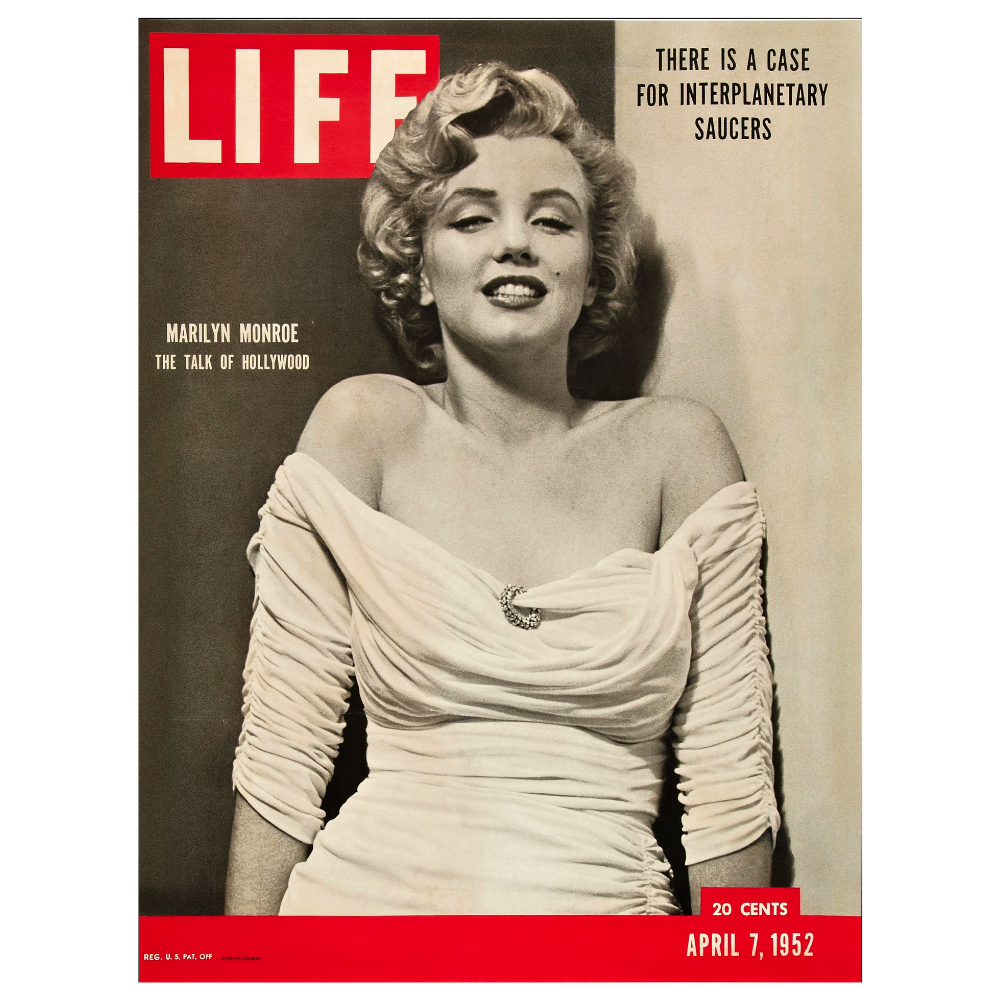 Marilyn Monroe 1952 LIFE Kapak Retro Ahşap Tablo