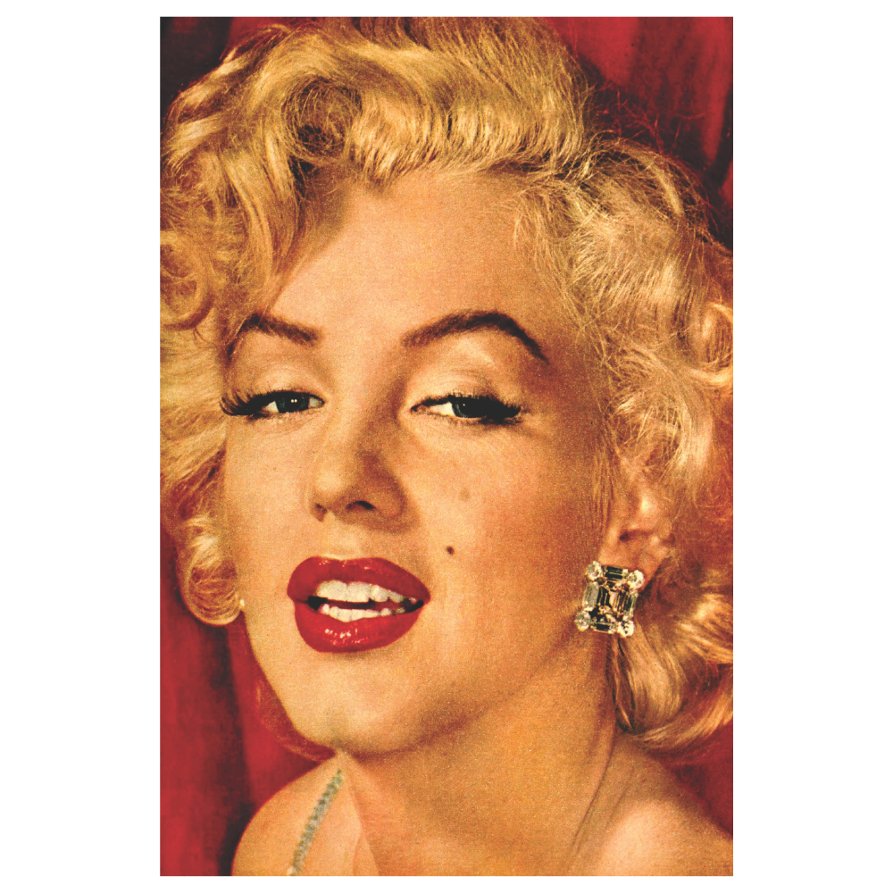 Marilyn Monroe Yakın Plan Portre Retro Ahşap Tablo