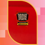 Mini Gold Ayna Pleksi QR Kod Masüstü Standı - 8x5 cm