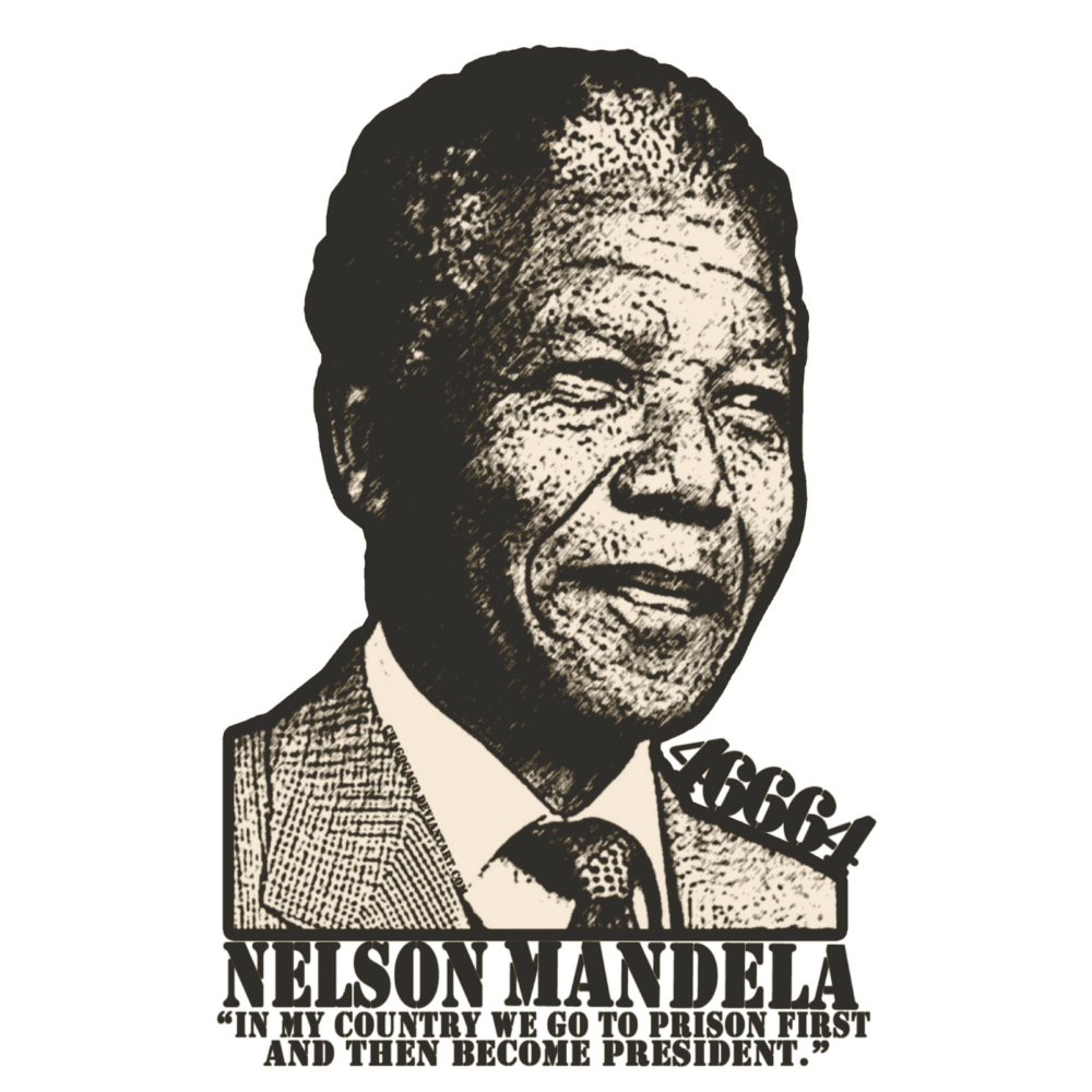Nelson Mandela Sözlü Retro Ahşap Tablo