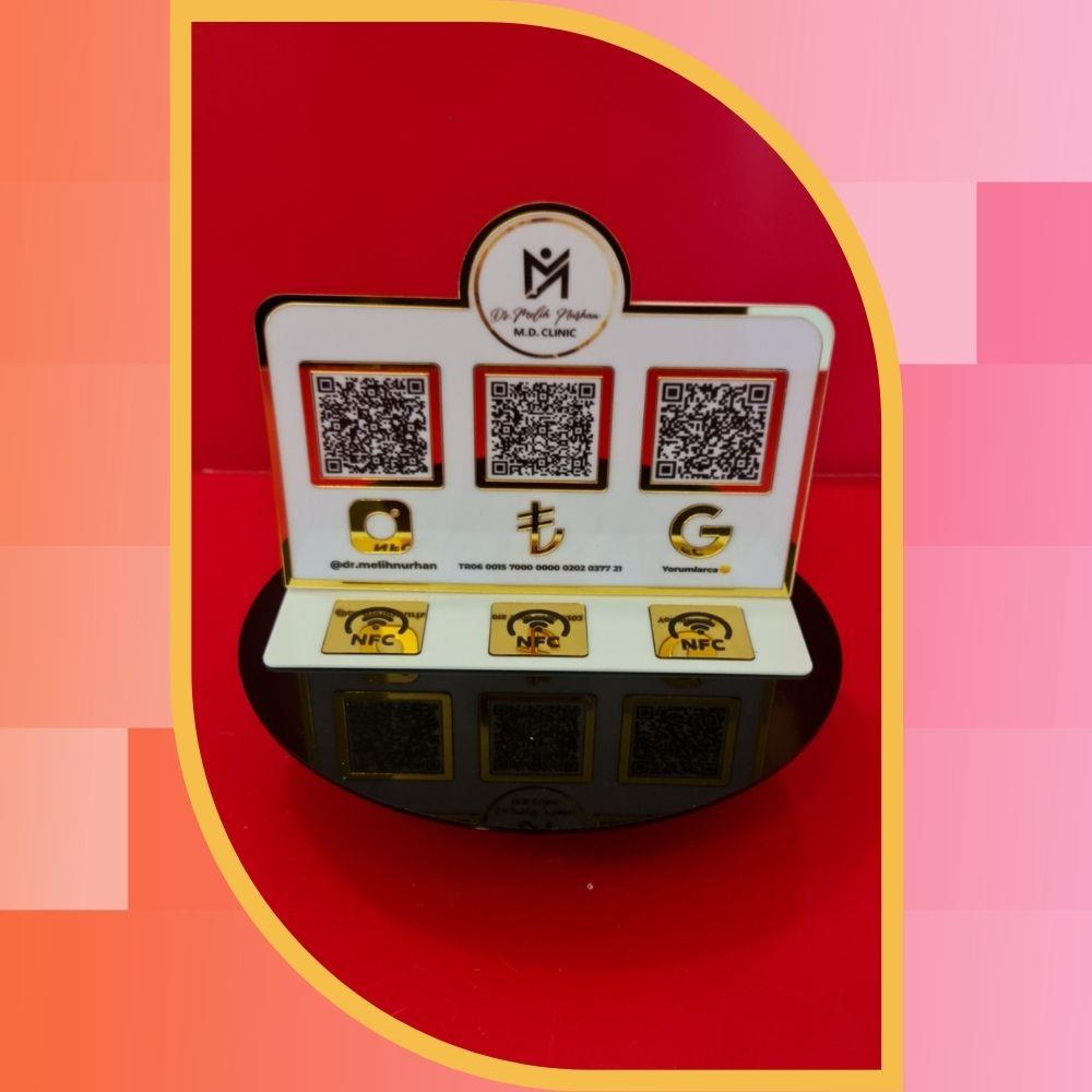 NFC & QR Entegreli 3'lü Profesyonel Sunum Panosu
