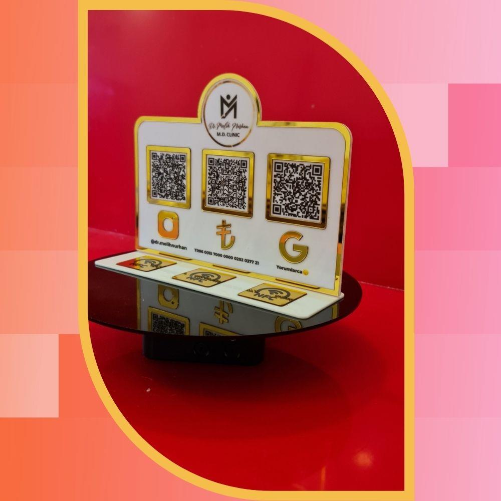 NFC & QR Entegreli 3'lü Profesyonel Sunum Panosu
