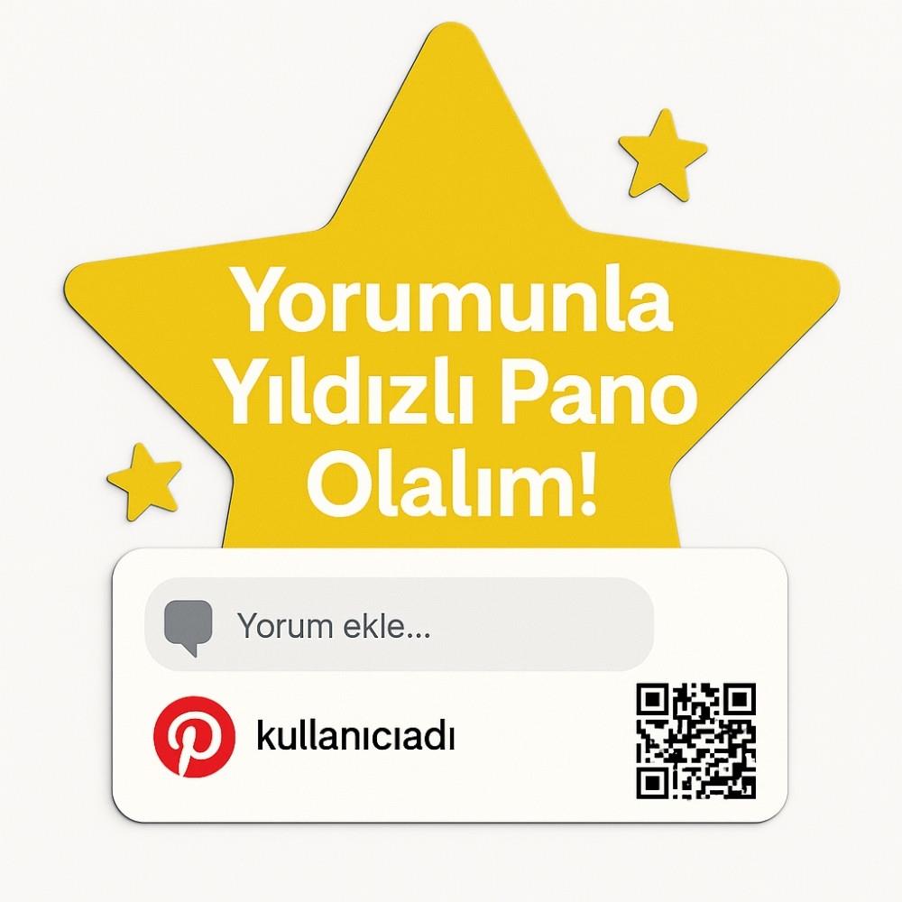 Pinterest Yorum Kartı - Yıldızlı Pano Olalım!