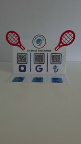 Plexiglass Sign with 3 QR and 3 NFC for Tennis Clubs – KQR-516