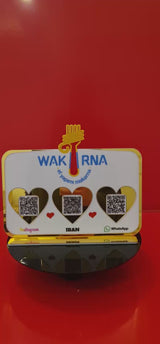 Özel Logo Kesimli 3’lü Pleksi QR Kod Panosu 24x18 cm
