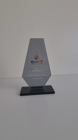 Elmas Kesim Füme Kristal Plaket Model 216 - 238
