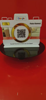 Fotoğrafçılara Özel Kamera Formlu Google Yorum QR Kod Standı
