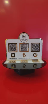 3'lü NFC ve QR Kod Standı – Google Yorum, Instagram ve Ödeme