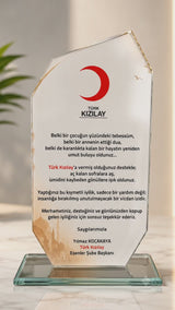 Geometrik Kesim Özel Tasarım UV Baskılı Kristal Plaket