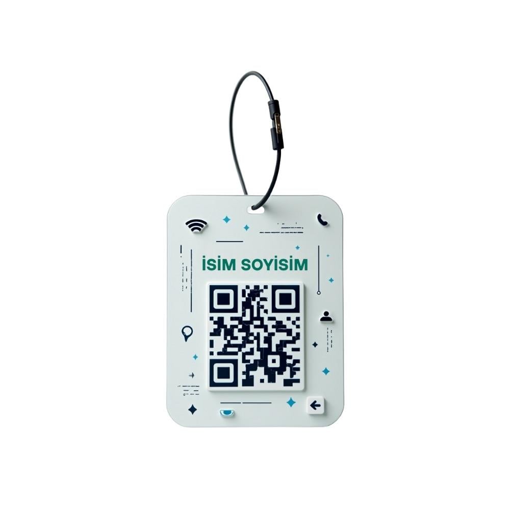 QR Kodlu Dijital Bilgili Valiz Etiketi