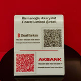 QR Kodlu IBAN ve Ödeme Panosu - Kişiselleştirilebilir Masaüstü Pleksi Levha
