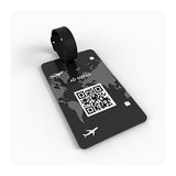 QR Kodlu PVC Valiz Etiketi - Haritalı Valiz Kartı