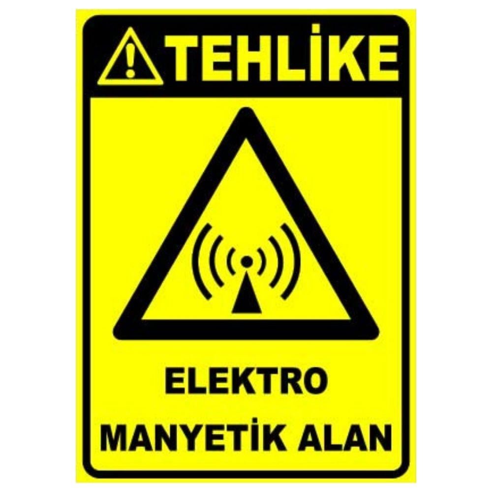 Tehlike Uyarı Levhası Elektro Manyetik Alan