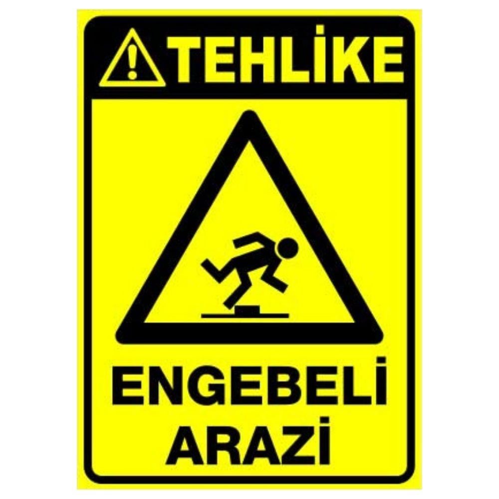 Tehlike Uyarı Levhası Engebeli Arazi