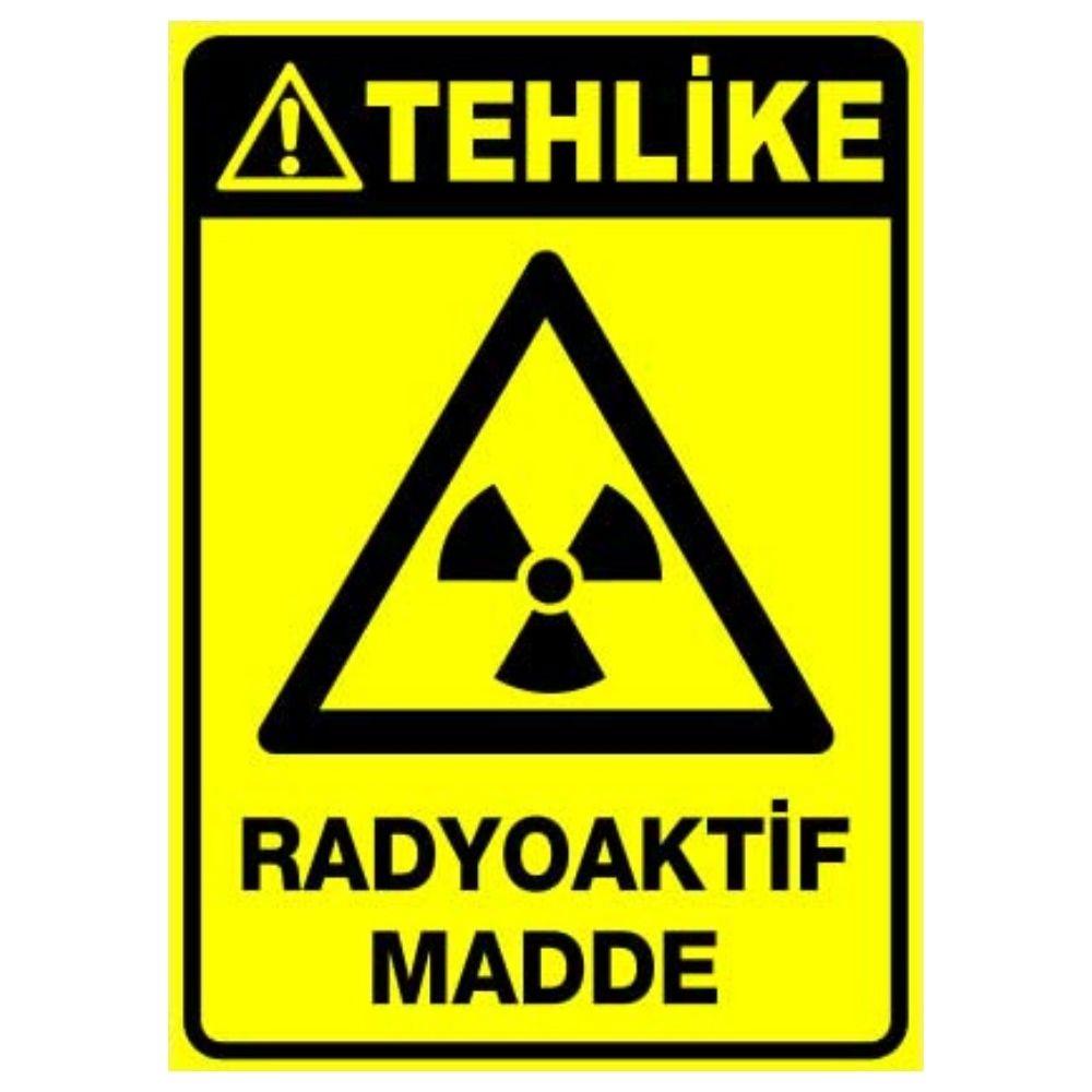 Tehlike Uyarı Levhası Radyoaktif Madde