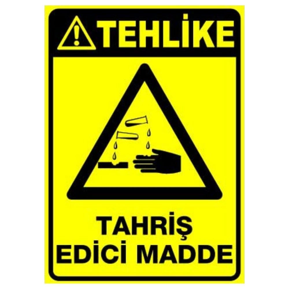 Tehlike Uyarı Levhası Tahriş Edici Madde