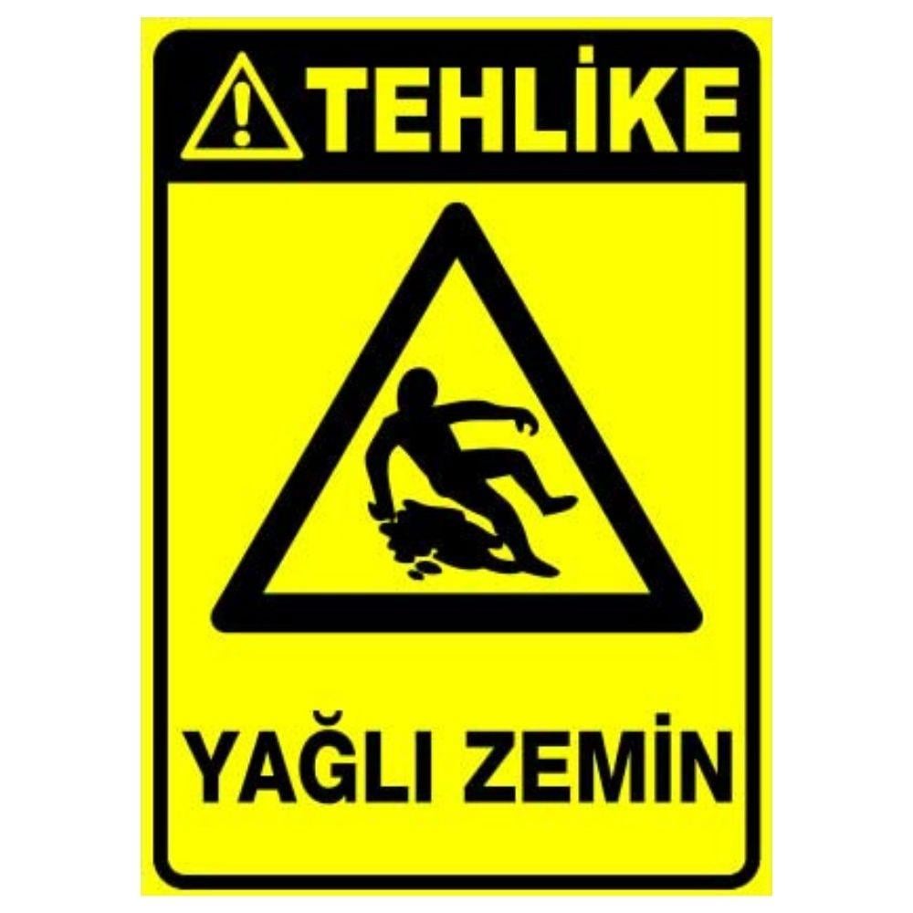 Tehlike Uyarı Levhası Yağlı Zemin