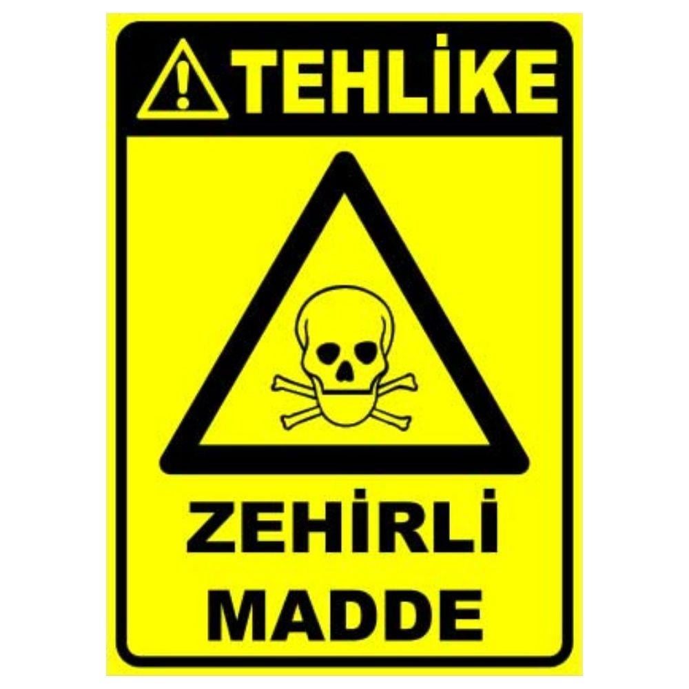 Tehlike Uyarı Levhası Zehirli Madde