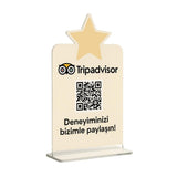 Tripadvisor QR Stand - Beyaz PVC A5 Masaüstü Panel