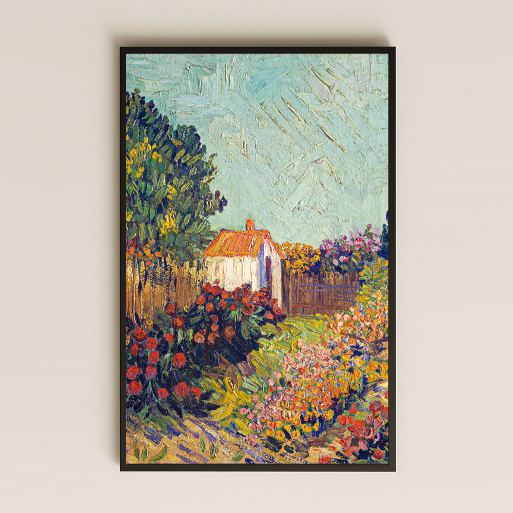 Van Gogh Garden in Bloom Çiçekli Bahçe Pleksi Tablo