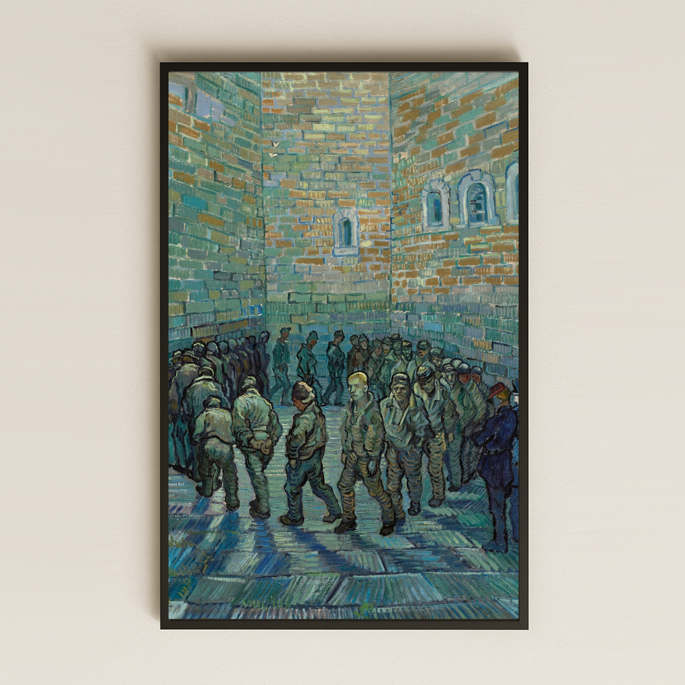 Van Gogh Mahkumların Avluda Yürüyüşü Pleksi Tablo