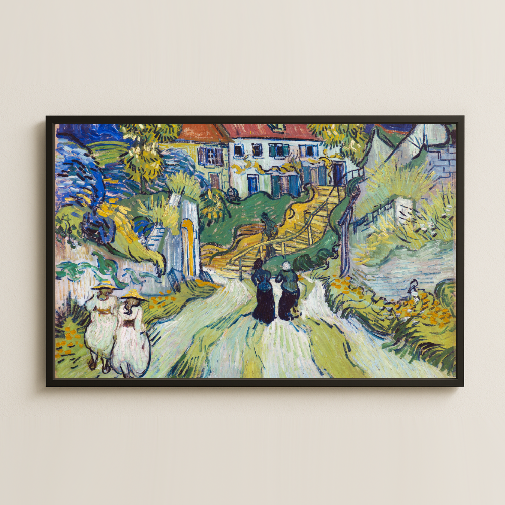 Van Gogh Merdivenli Bahçede Yürüyen Kadınlar Pleksi Tablo