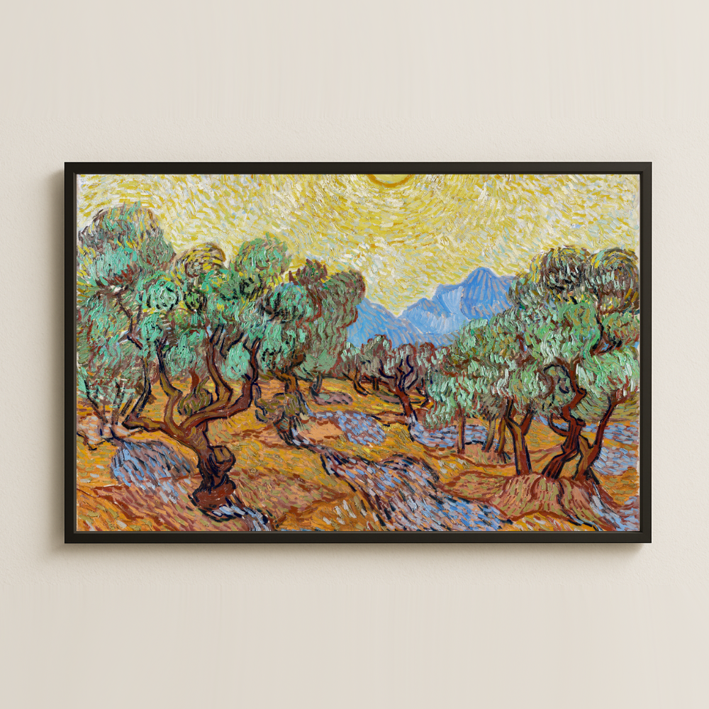 Van Gogh Zeytin Ağaçları Güneşli Pleksi Tablo