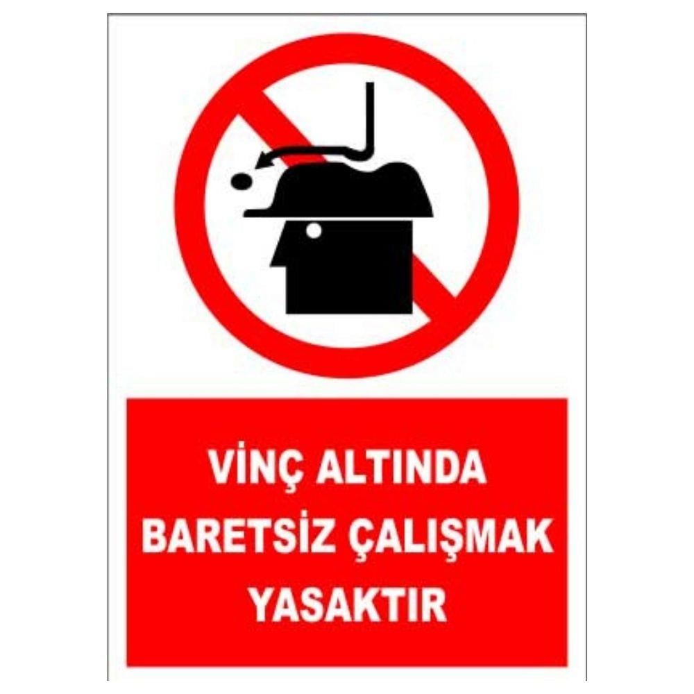 Vinç Altında Baretsiz Çalışmak Yasaktır
